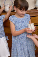 Vestido ramilletes azules nido