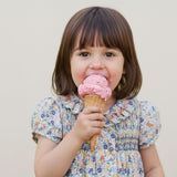 Vestido cruzado nido flores azulonas