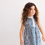 Vestido austriaco flor azul