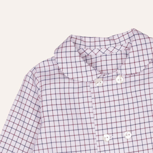 Camisa cruzada manga larga cuadritos
