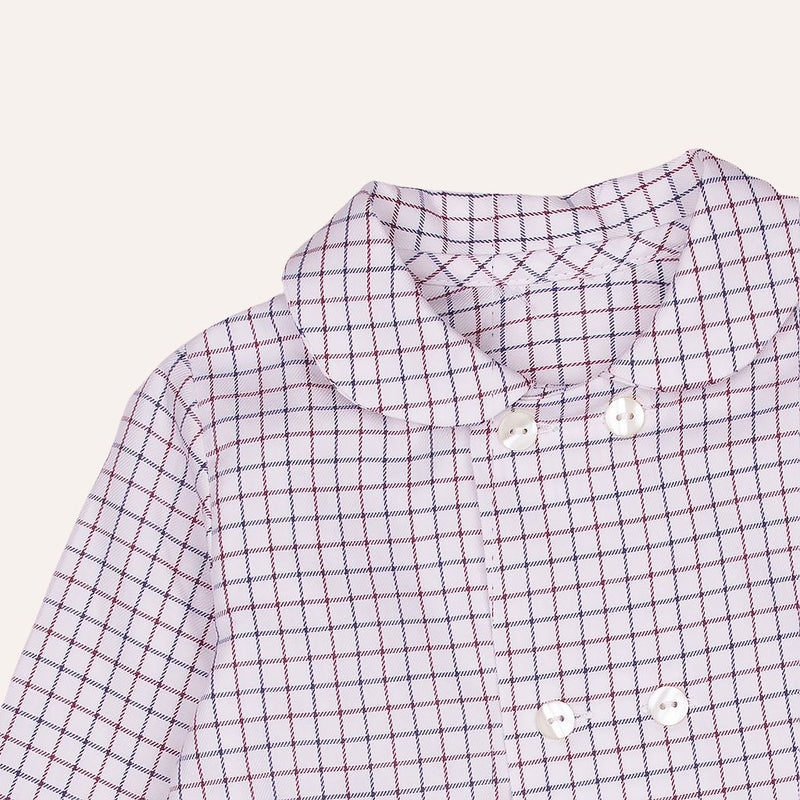 Camisa cruzada manga larga cuadritos