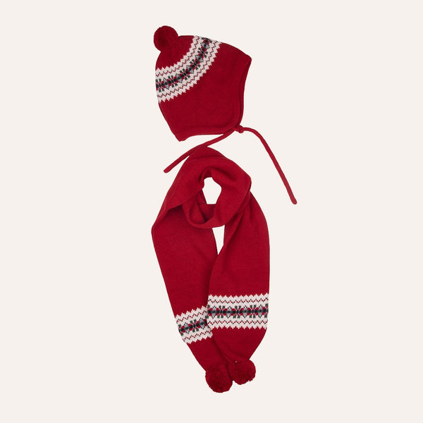Conjunto gorro y bufanda cenefa