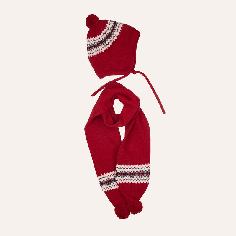 Conjunto gorro y bufanda cenefa