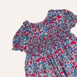 Vestido flores liberty  cuello volante