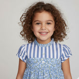 Vestido austriaco rayas marino