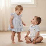 Conjunto peto camisa rayas