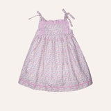 Vestido infantil rosa empolvado Familia Maldivas