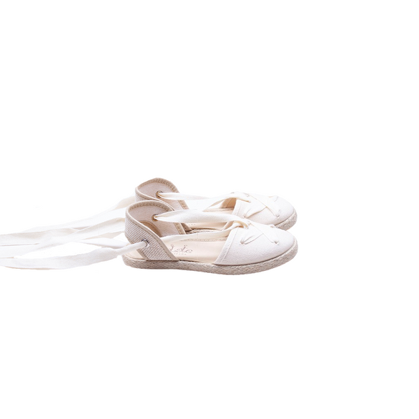 Alpargata cintas loneta beige