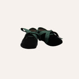 Blucher badana terciopelo verde