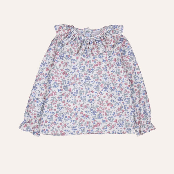 Blusa azul-grana