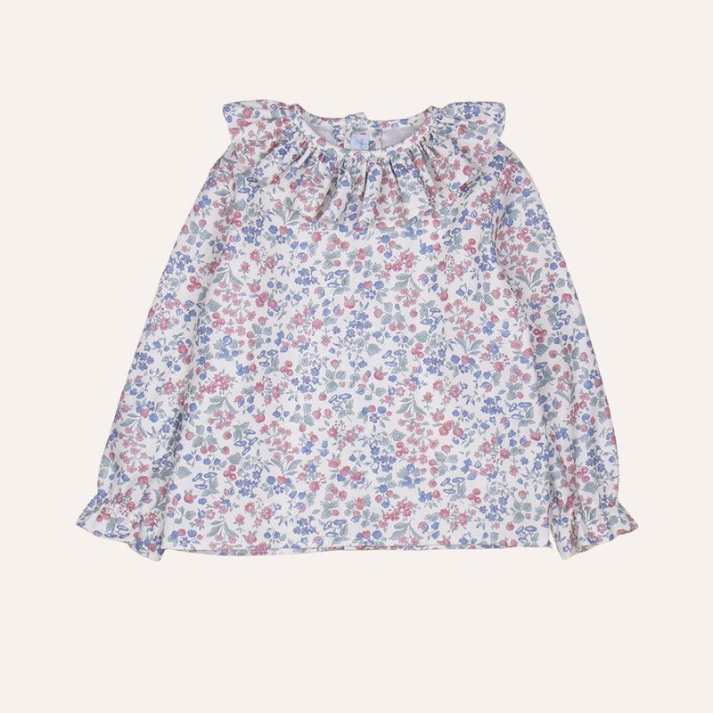Blusa azul-grana