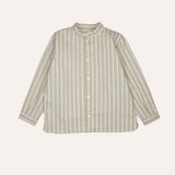 Camisa mao verde rayas blancas