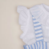 Conjunto niña rayas blusa plumeti.