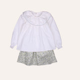 Conjunto falda y blusa flores
