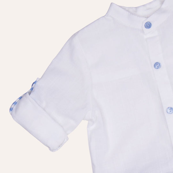 Conjunto niño camisa botones azules