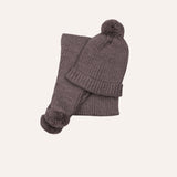 Conjunto gorro y bufanda canalé