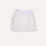 Jersey perlé bebé punto bobo cuello volante