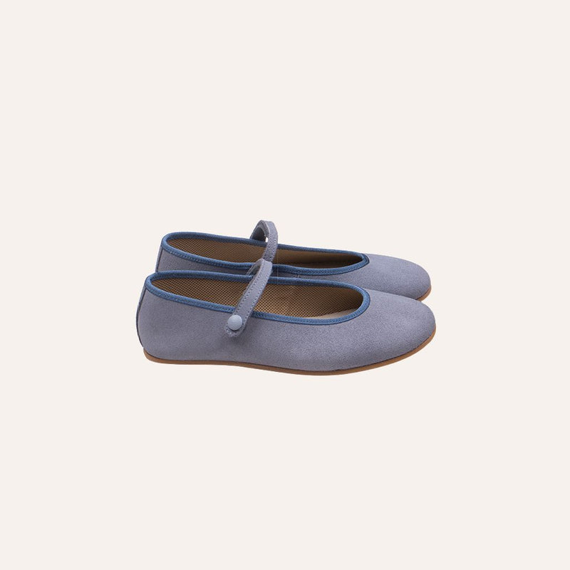 Merceditas serraje velcro con botón