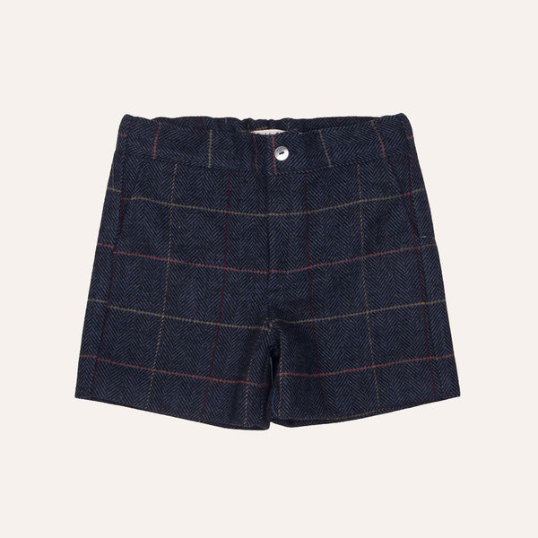 Pantalón corto cuadros marino