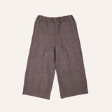 Pantalón largo cuadros marrón
