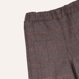 Pantalón largo cuadros marrón