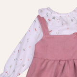 Conjunto falda peto y camisa setas