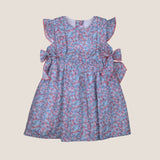 Vestido flores lazos laterales