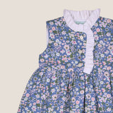 Vestido austriaco flor azul