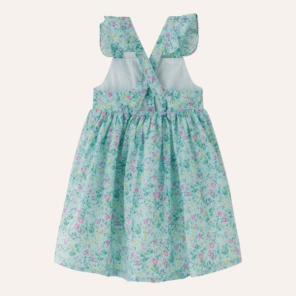 Vestido verde floral tirantes