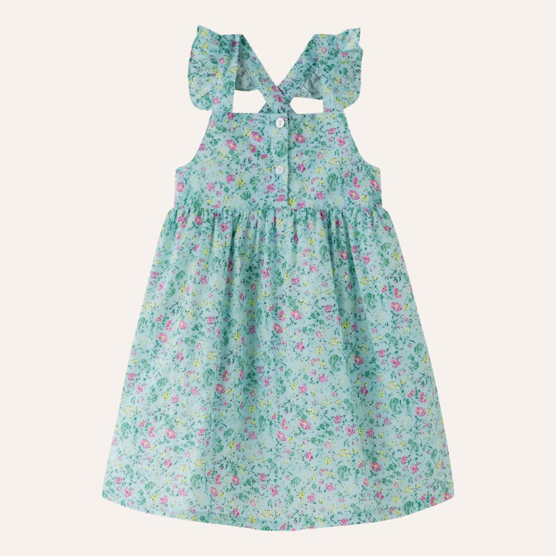 Vestido verde floral tirantes