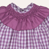 Vestido cuadros volante