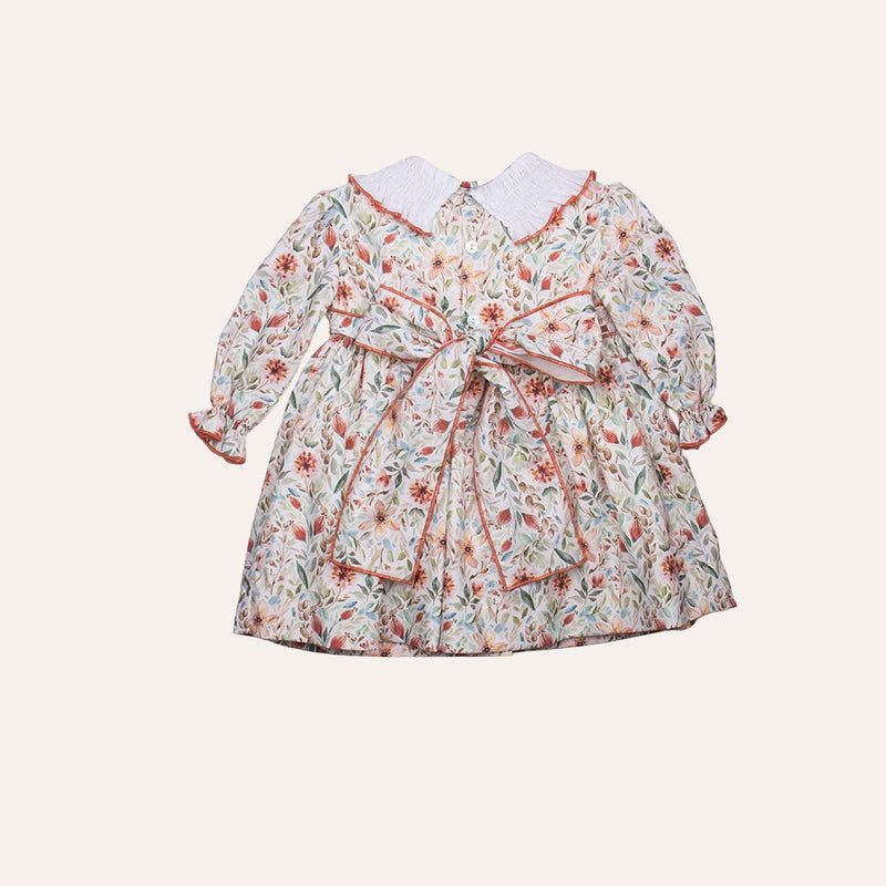 Vestido Clara flor naranja