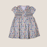 Vestido cruzado nido flores azulonas