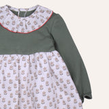 Vestido cuerpo punto verde