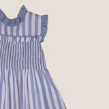 Vestido engomado rayas azules