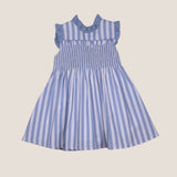Vestido engomado rayas azules