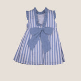 Vestido engomado rayas azules