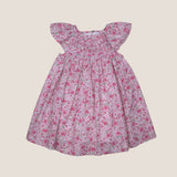 Vestido bordado fucsia