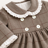 Vestido smoking lana beige