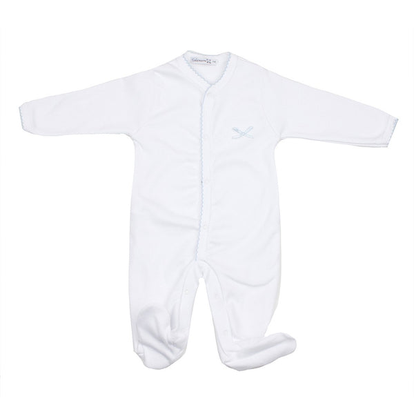 Pijama blanco de algodón con lacito